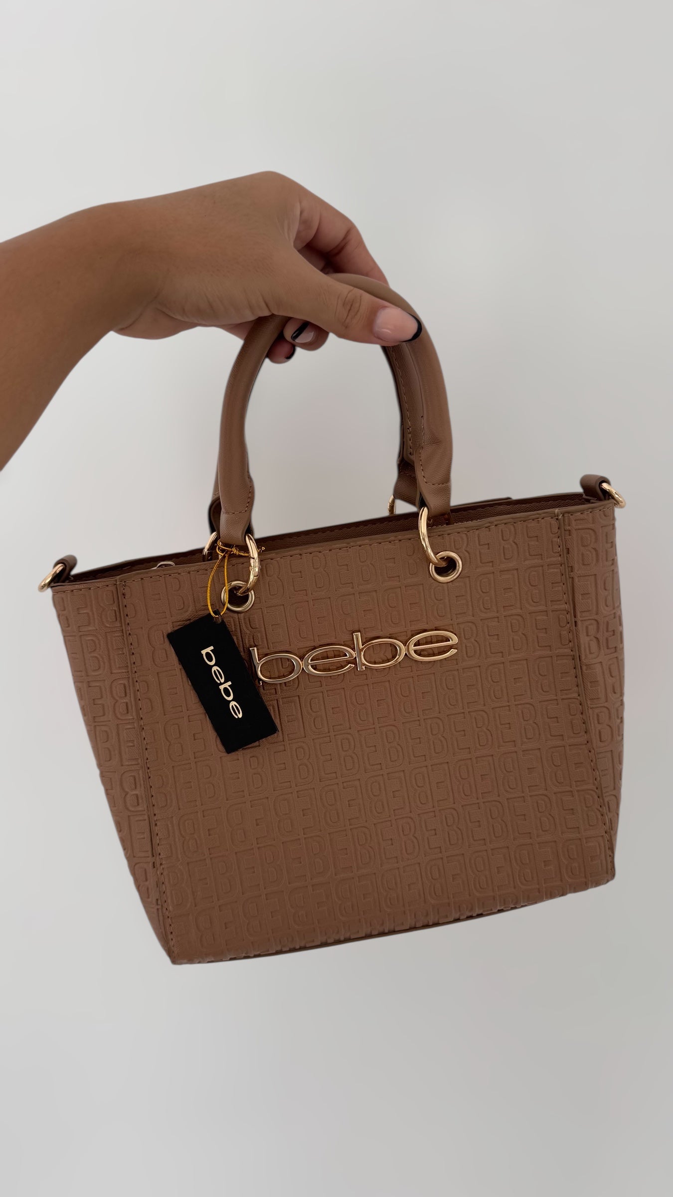 Bebe Celia Embossed Logo Satchel Bag & Crossbody