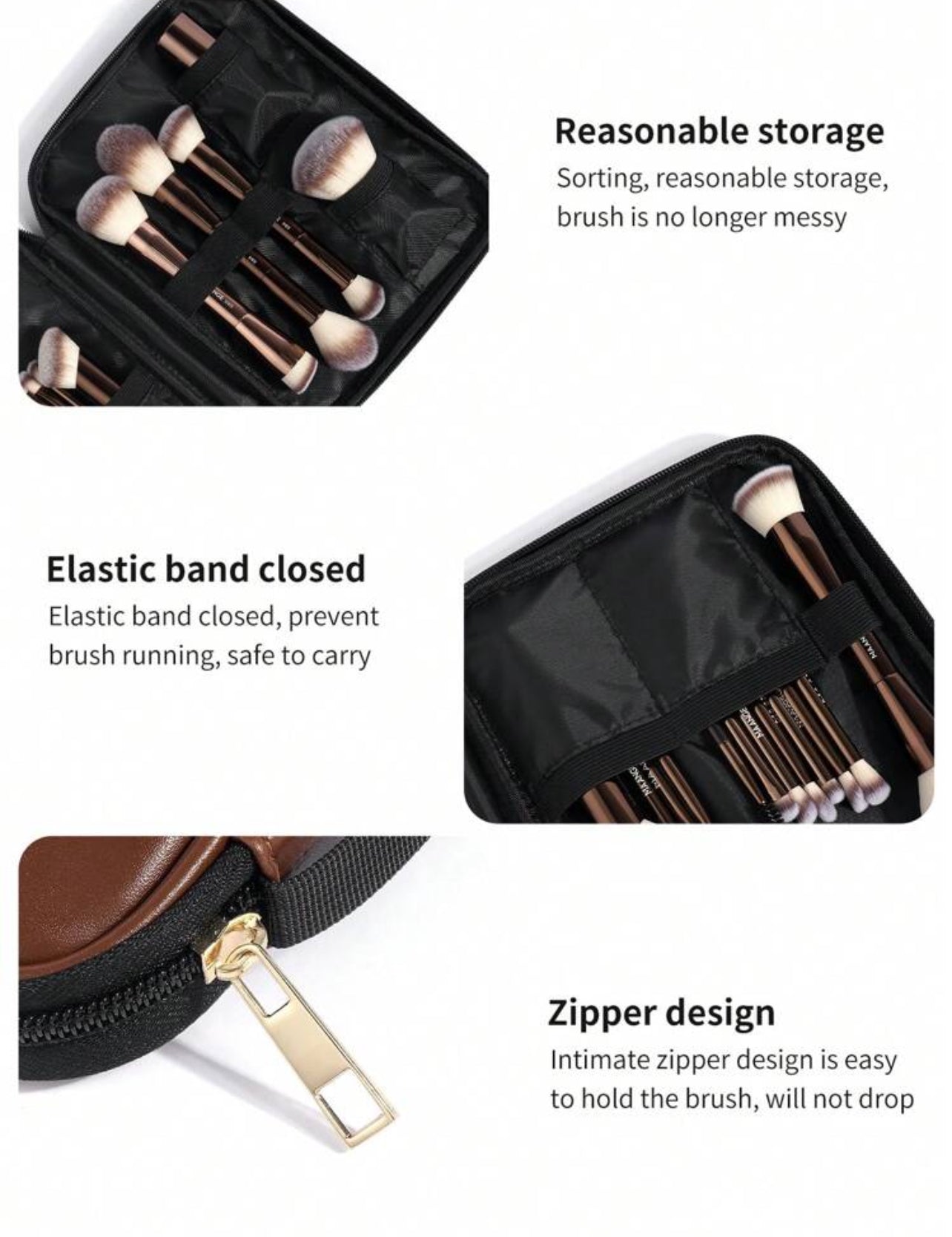 Set de brochas Maange 20piezas + estuche de almacenamiento