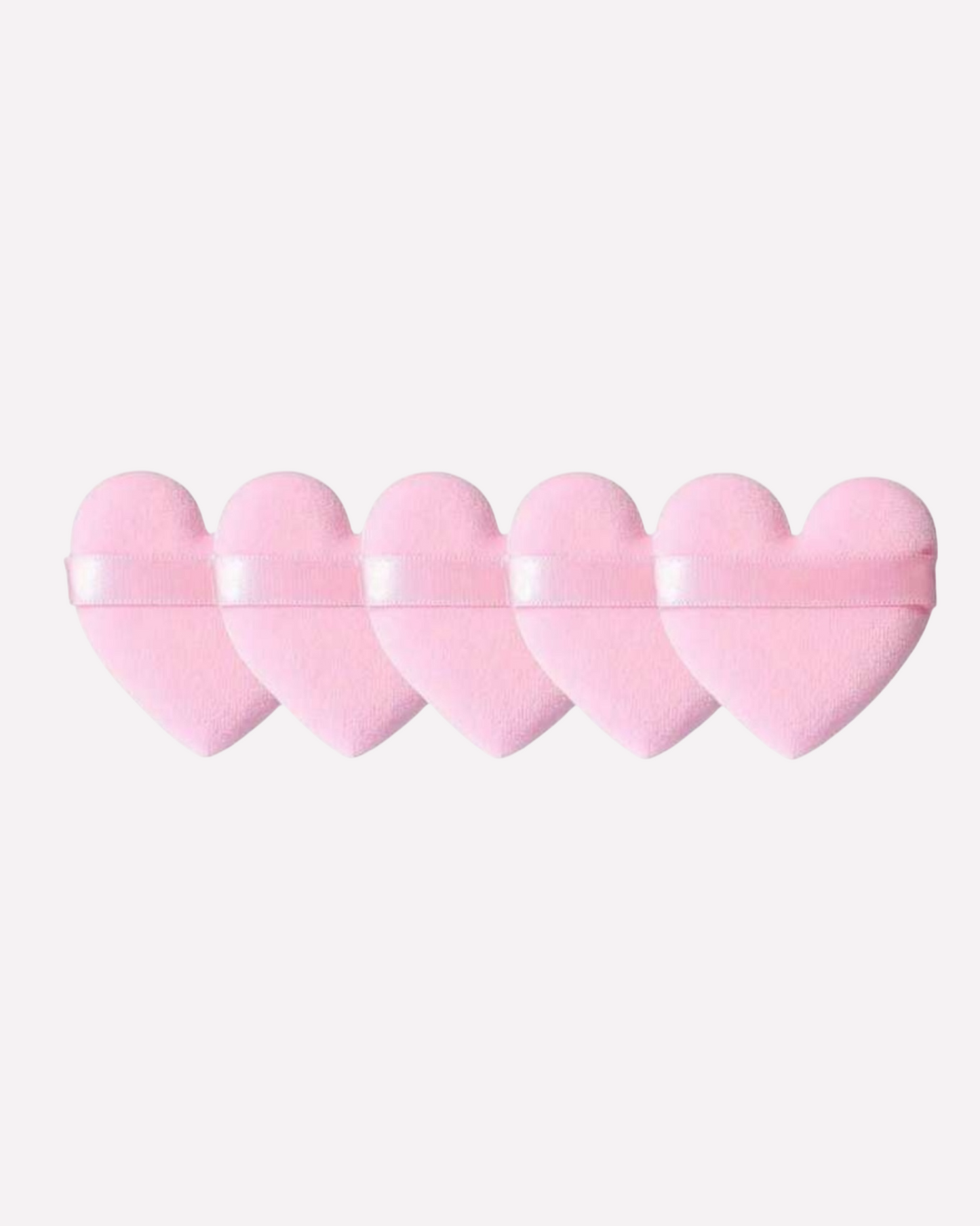 Puff de corazón Rosa 5 Unidades