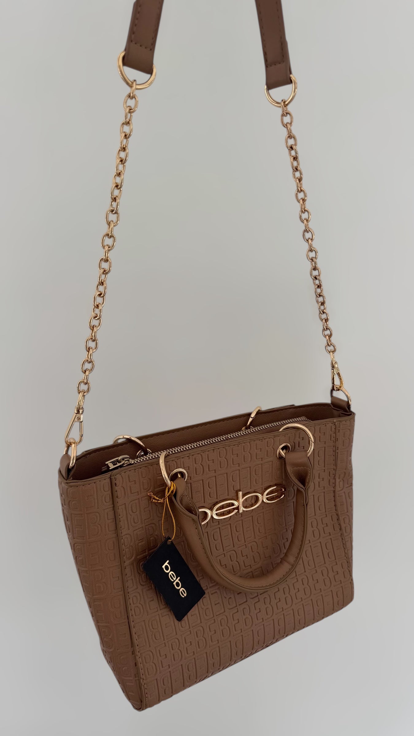 Bebe Celia Embossed Logo Satchel Bag & Crossbody