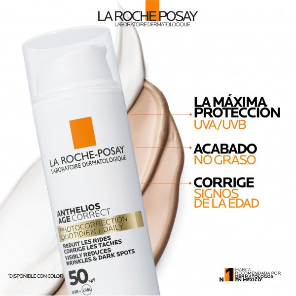 La Roche Posay ANTHELIOS
AGE CORRECT SPF50
Fotocorrección diaria antiedad.