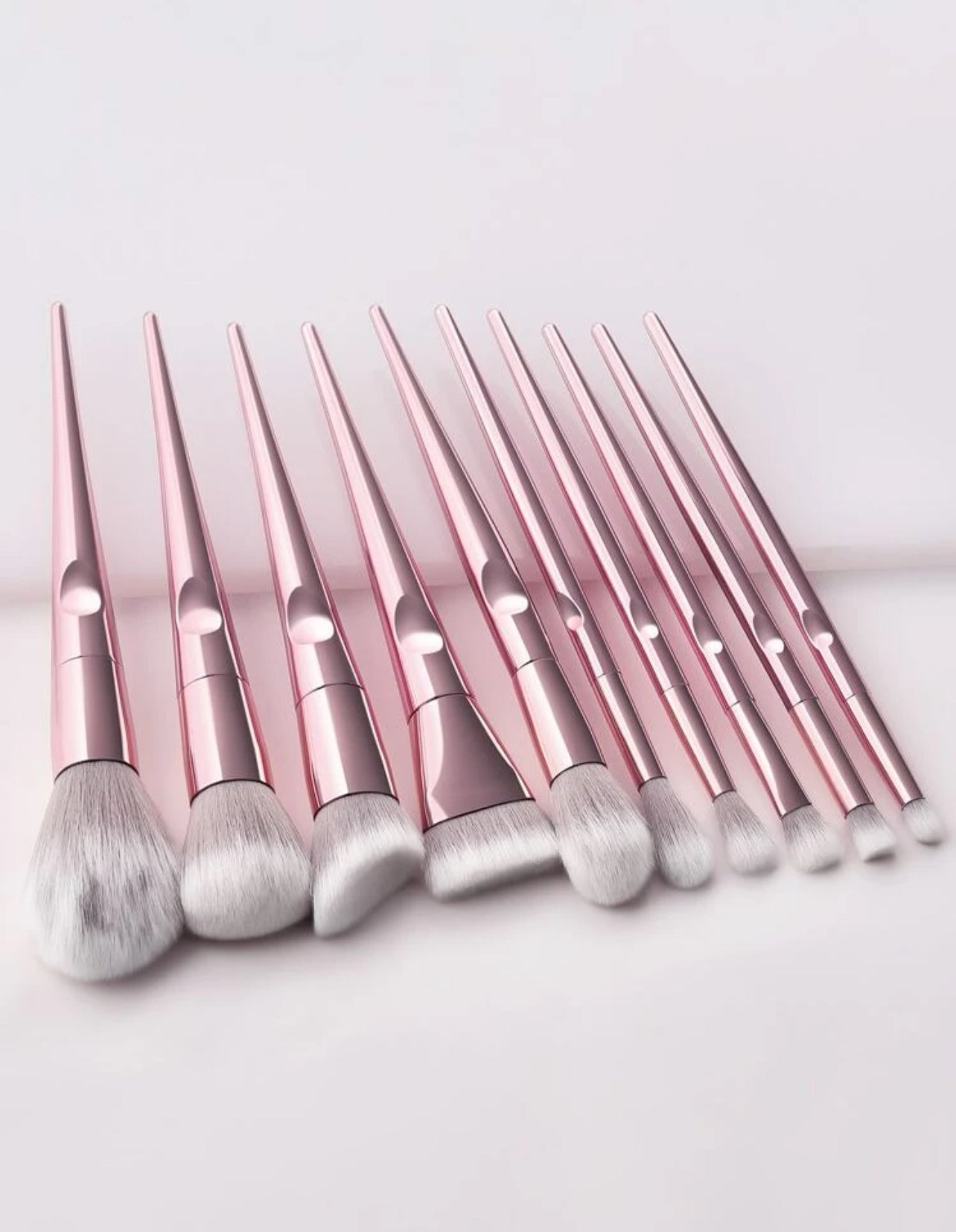 Set de 10 brochas ergonomícas genéricas - Rose Gold
