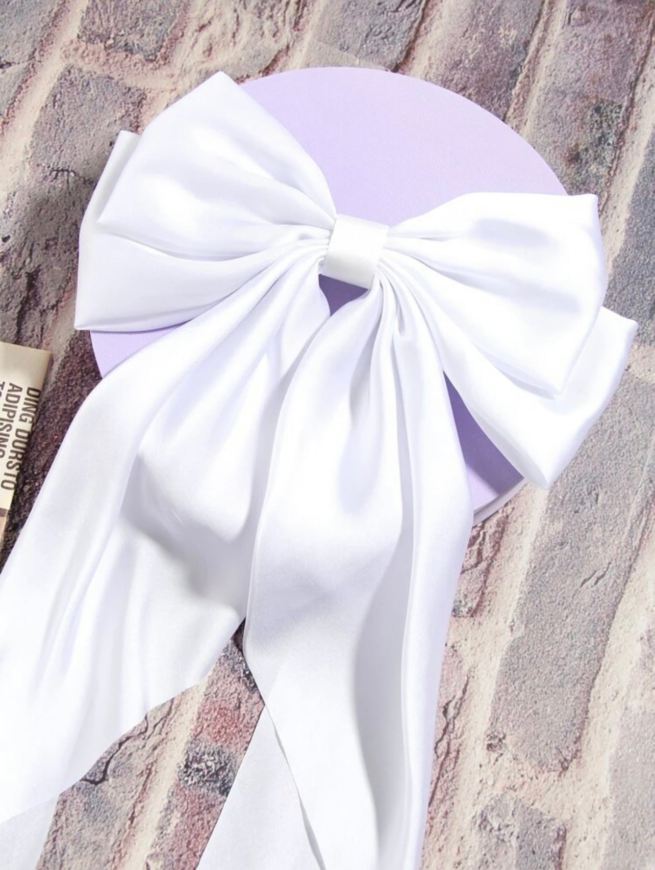 White Hair Bow Large