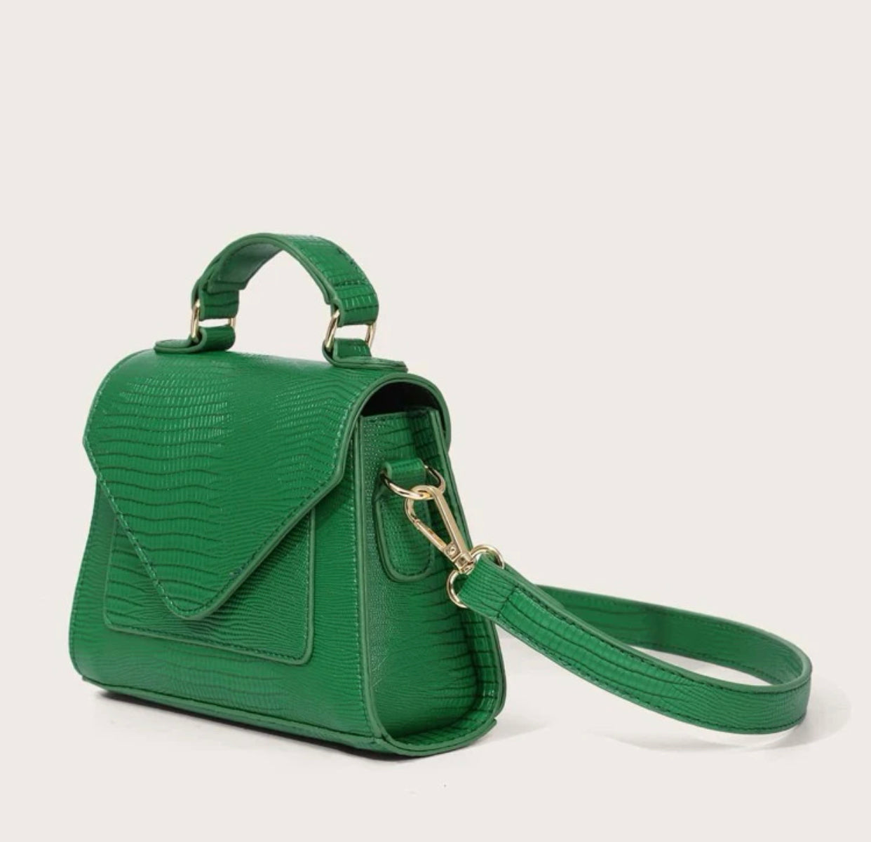 Cartera minimalista verde pequeña