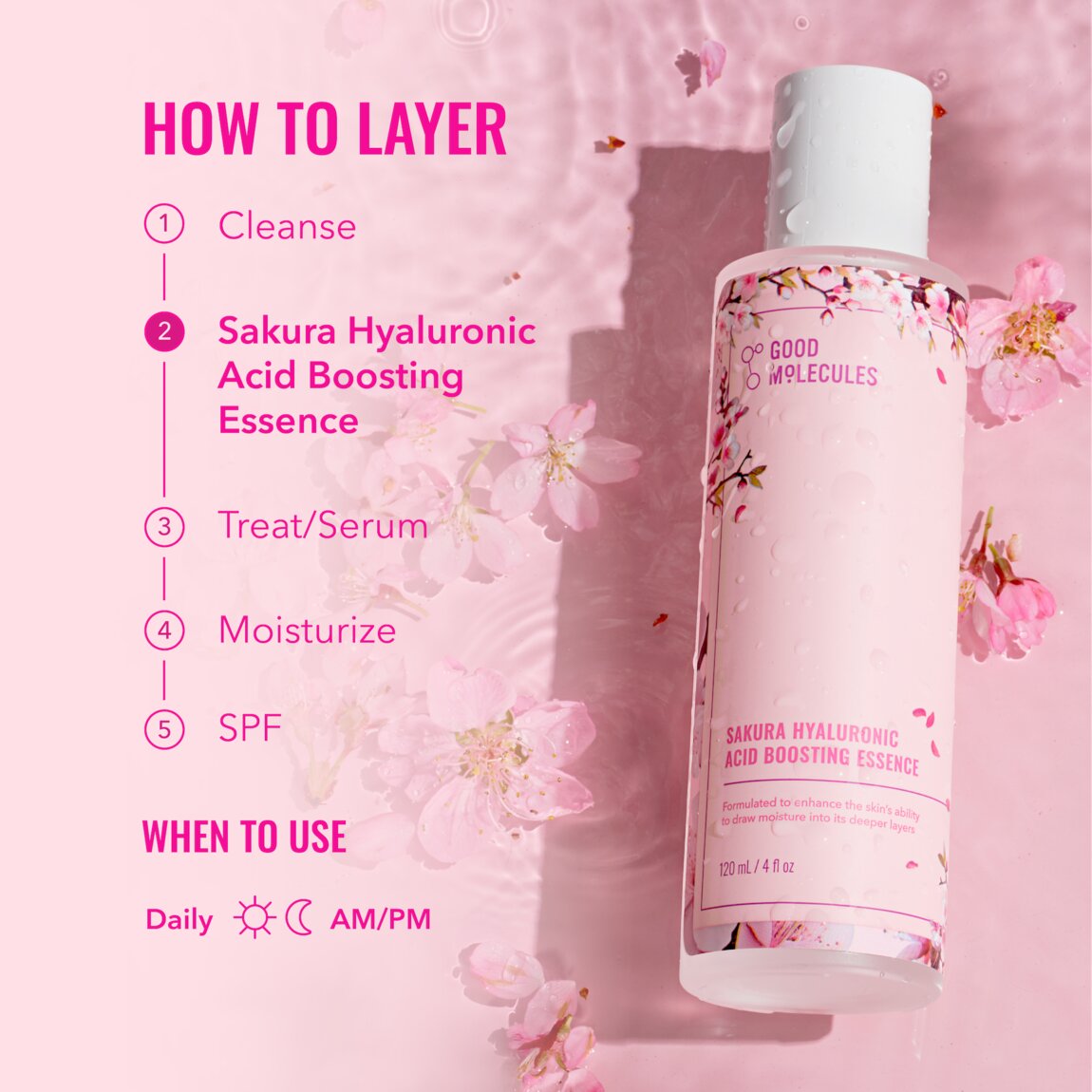 Good Molecules Sakura Hyaluronic Acid Boosting Essence