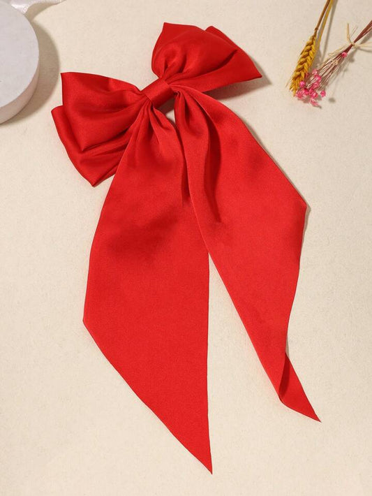 Long bow Alligator Clip Red