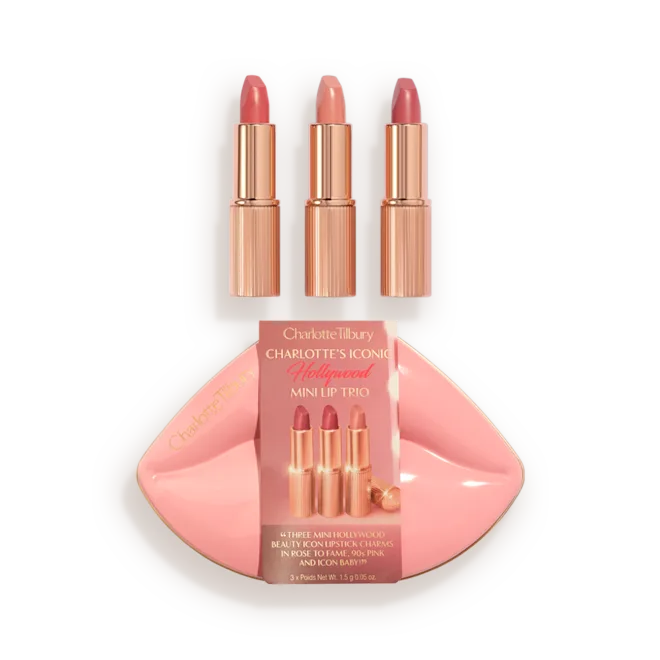 Charlotte Tilbury Mini Iconic Hollywood Lipstick Trio Gift Set