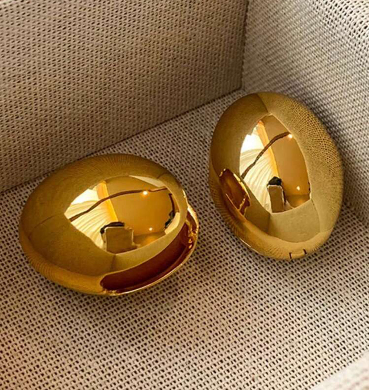 Oval earrings - Golden