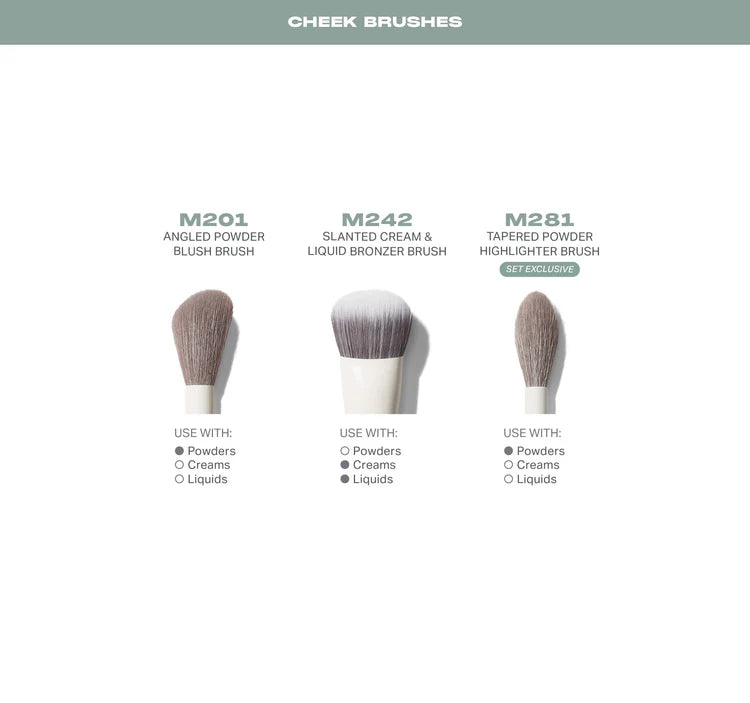 Morphe Ready,Set, Pro 16-Piece Face & Eye Brush Set