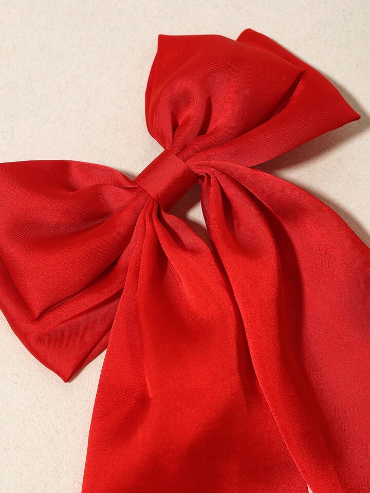 Long bow Alligator Clip Red