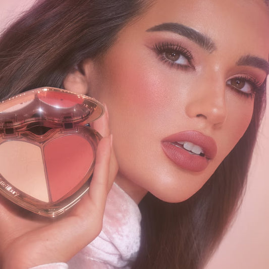 Charlotte Tilbury Pillow Talk Beauty Soulmates Airbrush Flawless Finish Brightening and Blush Powder Palette