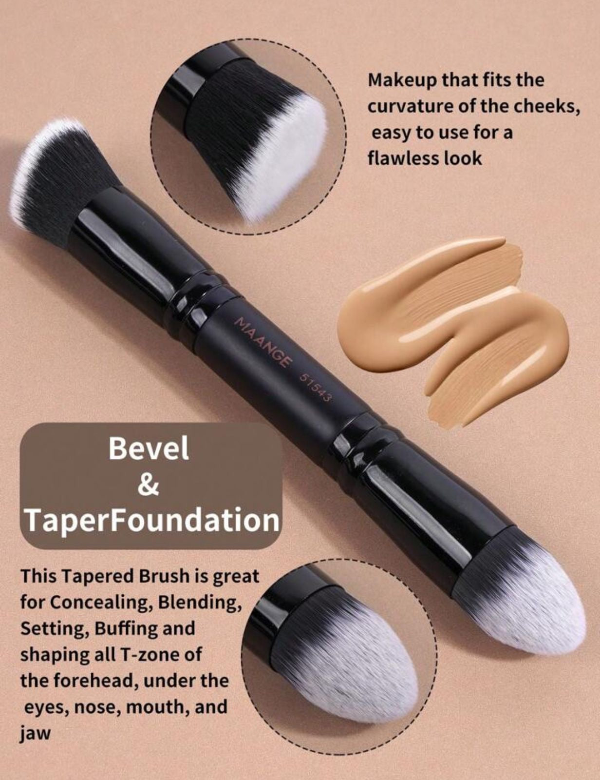 Maange Brush Set 4 piezas dúo