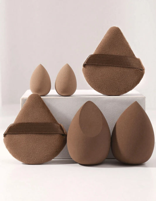 Sets de esponjas + Puffs café