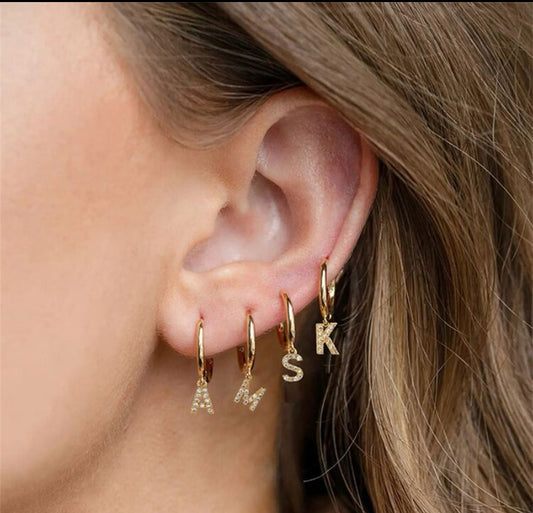 Initial earrings