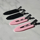 Hair Clips Pink - Black