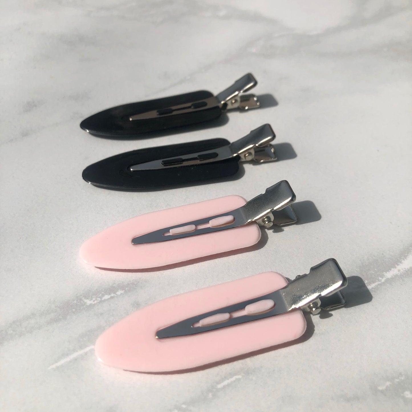 Hair Clips Pink - Black