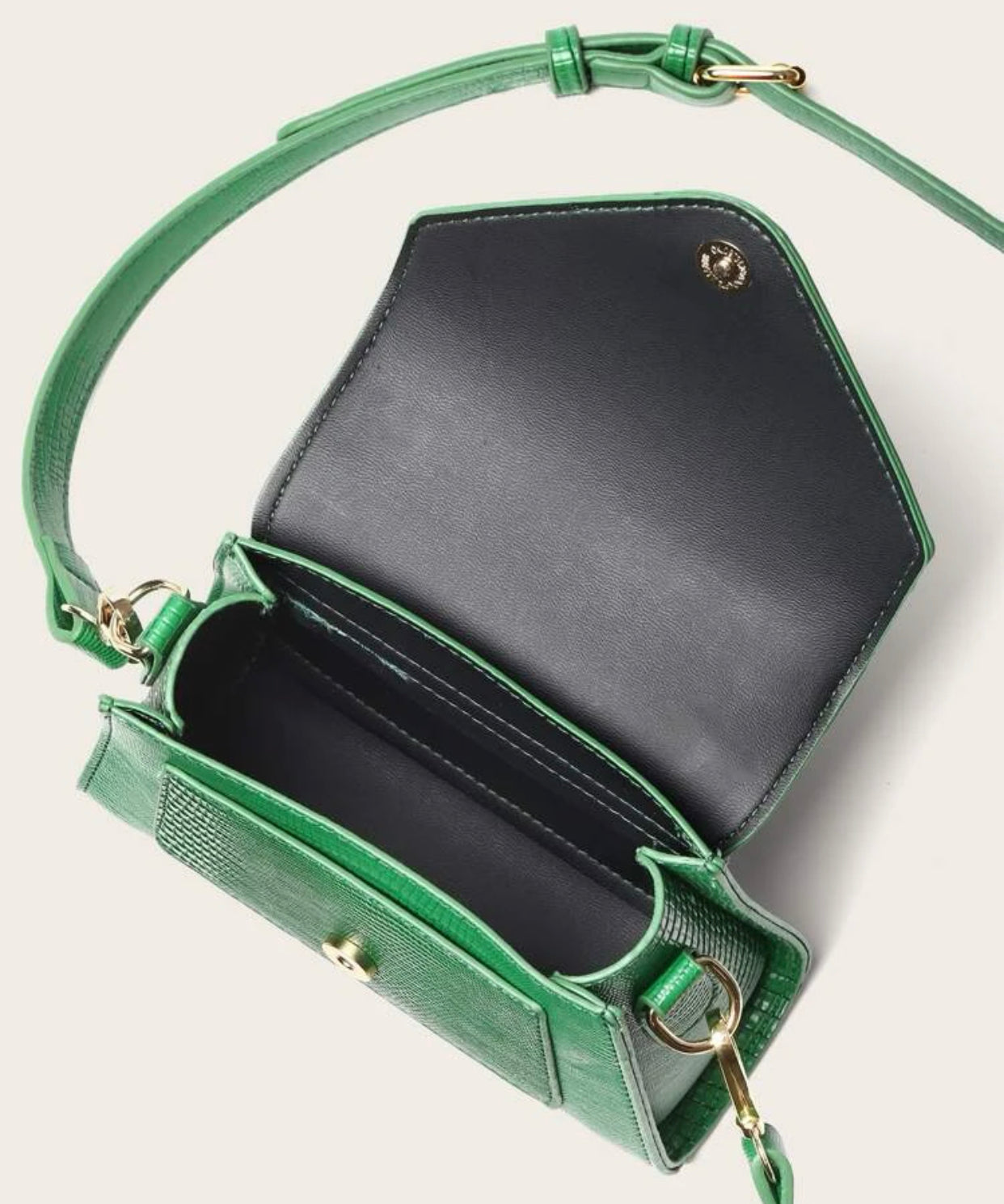 Cartera minimalista verde pequeña