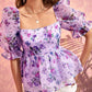 Blusa con estampado de mariposas